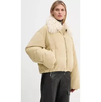 Péřová bunda Nanushka ZACHARIE dámská, béžová barva, zimní, oversize, NU24FWOW45873 12X, vel. M