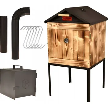 Udírna Bestent Udírna dřevěná 50x50x70cm s kovovou střechou