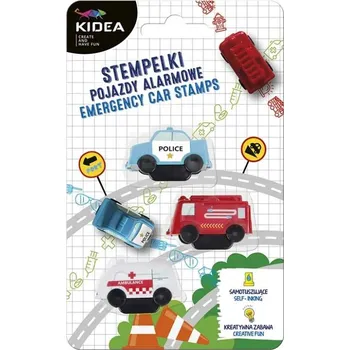 Výuková hračka Kidea Razítka zásahových vozidel sada 3 ks