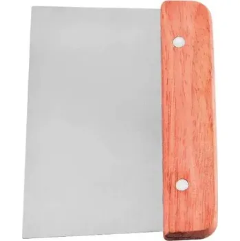 Kuchyňský nůž UNIVERZÁLNÍ NEREZOVÝ NŮŽ - STĚRKA S DŘEVĚNOU RUKOJETÍ 15 x 11 CM