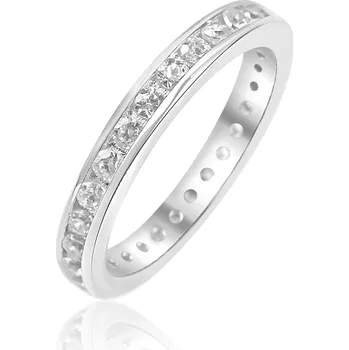 Prsten Stříbrný prsten se zirkony - Meucci SR150 Velikost: 57
