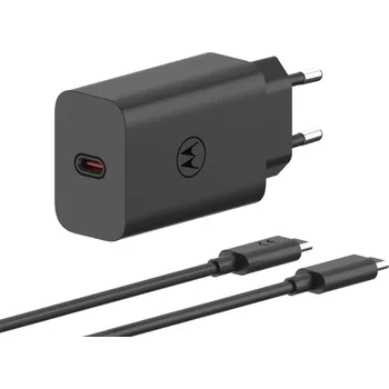Motorola TurboPower 68W + 1m USB-C / USB-C kabel, černá