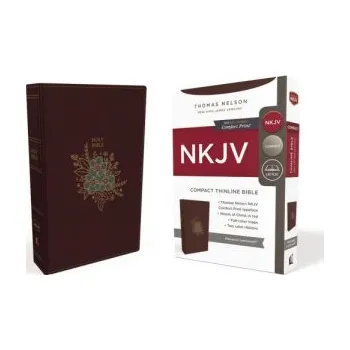 NKJV, Thinline Bible, Compact, Leathersoft, Burgundy, Red Letter, Comfort Print: Holy Bible, New King James Version – Thomas Nelson (EN)