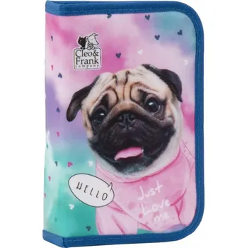 Penál ŠKOLNÍ JEDNOPATROVÝ PENÁL PLNĚ VYBAVENÝ CLEO A FRANK PEJSEK