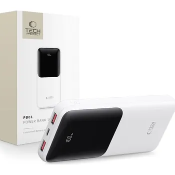 Powerbanka TECH-PROTECT PB01 POWER BANK 10000MAH 22.5W WHITE