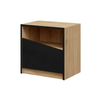 Nábytek Noční stolek Frumen FU06, Barva: dub věčný / dub věčný + černý MIRJAN 5903211385285