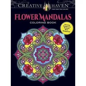 Cizojazyčná kniha Creative Haven Flower Mandalas Coloring Book - Noble, Marty