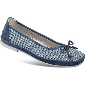 Dámská zdravotní obuv Dámské měkké baleríny, useň/textilie, modrá: 40