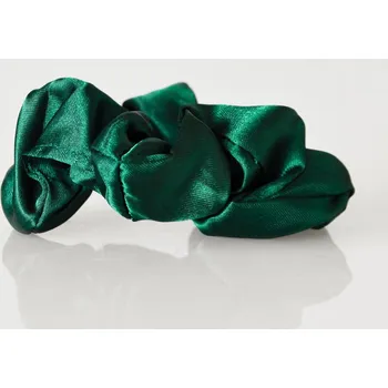XPOSE® Gumička do vlasů - tmavě zelená, Satén + Prodloužená možnost vrácení zboží do 50 dnů