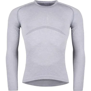 Pánské oblečení FORCE Pánské funkční triko FORCE SOFT dlouhý rukáv, světle šedé - M - L