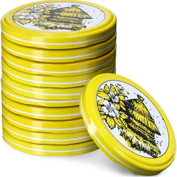 Obraz Kovová víčka Kadax K4783 žlutá 82 mm 10 ks
