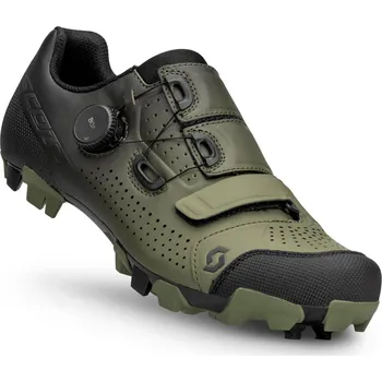 Pánské cyklistické tretry Cyklistická&nbsp;obuv&nbsp;SCOTT MTB Team BOA® Black/Fir Green - vel. 40 r.25