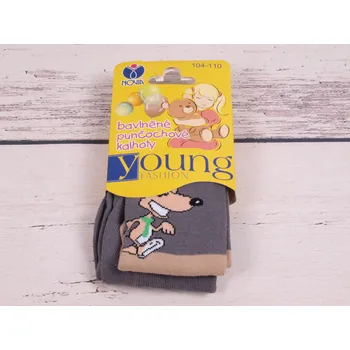 Punčocháče Novia šedé s myškou velikost oblečení - děti: 104/110