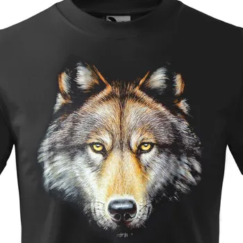 TOP Tričko Vlk - portrét - velikost XL