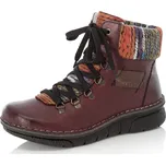 Dámská Dámská kotníková obuv RIEKER 73343-35 červená W3 73343-35 RED COMBINATION H/W3 38