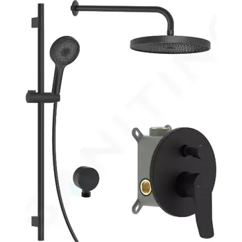 Sprchový set kielle Nefia Baterie pod omítku pro 2 spotřebiče, s příslušenstvím a s tělesem, matná černá, 20627SP64