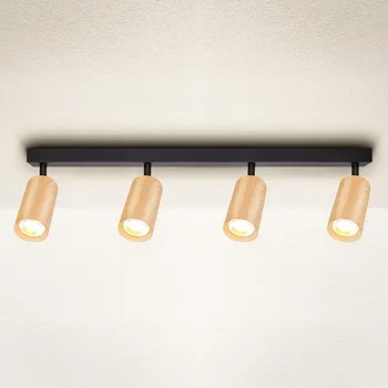 Bodové svítidlo Brilagi - Bodové svítidlo SELE 4xGU10/30W/230V černá/dekor dubu