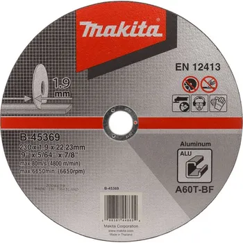 Řezný kotouč MAKITA B-45369 řezný kotouč 230x1,9x22mm hliník free_store_pickup