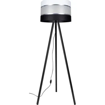 Lampička Stojací lampa CORAL 1xE27/60W/230V wenge/černá/bílá/chrom