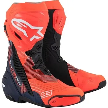 Moto obuv boty SUPERTECH R VENTED limitovaná edice MM93 MARC MARQUEZ, ALPINESTARS (červená fluo/tmavě modrá/černá, vel. 45)