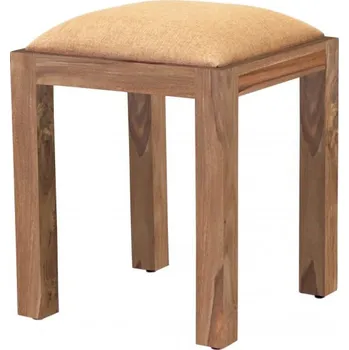 Taburet Indický nábytek - Taburet Rami s potahem 40x45x40 z masivu palisandr Super natural