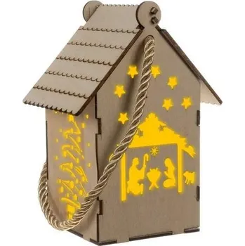 Vánoční dekorace Ruhhy adventní závěsná LED lucerna, domeček