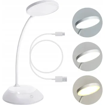 Lampička Stolní lampička 5W LED BÍLÁ Přenosná USB Regulace Barvy Bezdrátová