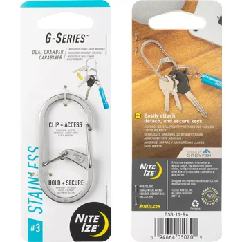 pomocná karabina Nite Ize G-Series #3 Stainless Steel (Nite Ize G-Series #3 Stainless Steel)