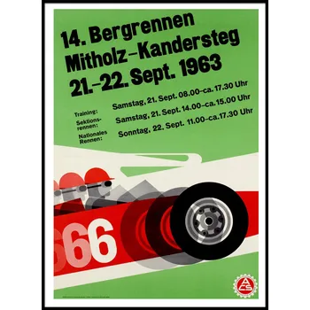 Obraz Plakát Mitholz Švýcarsko závody bez rámu 50 x 70 cm