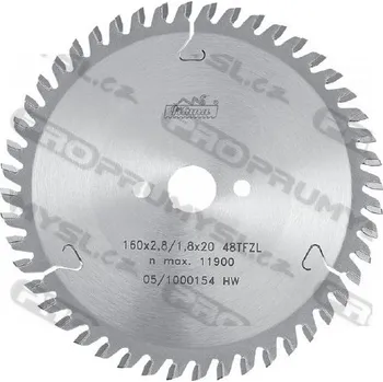 Pilový kotouč Pilový kotouč s SK pro ruční elektrické pily, 225391, 160x2,8x20 mm TFZ L-48 Z