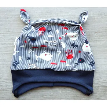 Kojenecká čepice AMÁLKA Bavlněná čepička mořský svět Velikost: 56-62