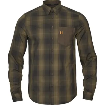 Pánská košile HÄRKILA - Akkan košile pánská Willow green-Shadow brown Zelená|Hnědá L