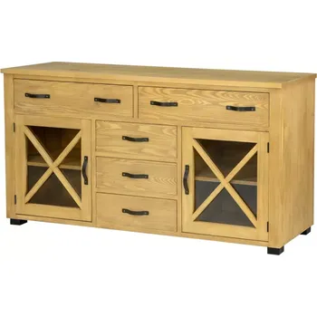 Ložnice Drewmax KD722 dřevěná komoda masiv borovice rustikal (Voskovaná borovicová komoda)