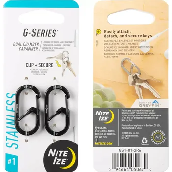 pomocná karabina Nite Ize G-Series #1 2pack černá (Nite Ize G-Series #1 2pack černá)