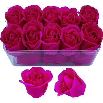 umělá květina FUCHSIOVÁ Tmavě Růžová Mýdlové Růže Dárek Květiny v Krabičce Hlavička Umělé Květiny Balení 18 ks