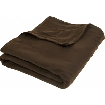 deka Fleecová deka Old English 150 x 200 cm tmavě hnědá