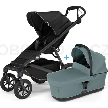 Kočárek Thule Urban Glide 4-wheel Black + korbička Mid blue