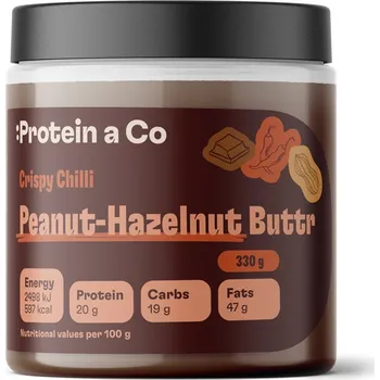 Protein a Co Arašídovo-lískooříškový krém CRISPY CHILLI 330 g