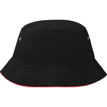 Klobouk Klobouček pro rybáře pro děti černá/červená univerzální