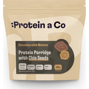 Protein Protein a Co Proteina a Co proteinová kaše s chia 480 g Příchuť: Čokoláda s vlašským ořechem