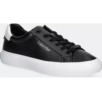 Pánské tenisky Kožené sneakers boty Calvin Klein VULC LACE UP HW0HW01681 černá 99X, EUR 41