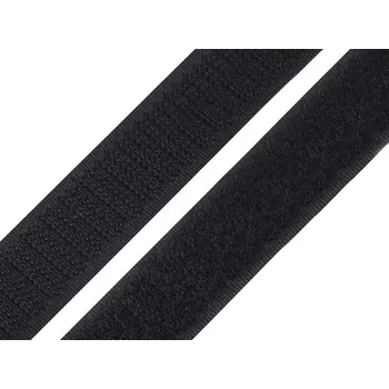 Zip Suchý zip háček + plyš šíře 25 mm Varianta: 2 černá, Balení: 1 m