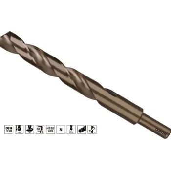 Ruko 2005200 - Vrták do kovu pr. 20,0 mm délka 205/170mm, zúžená válcová stopka pr. 13mm, středně dlouhý, vybrušovaný,