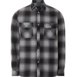 LIVERGY® Pánská volnočasová flanelová košile (černá/šedá/kostkovaná, M (39/40))