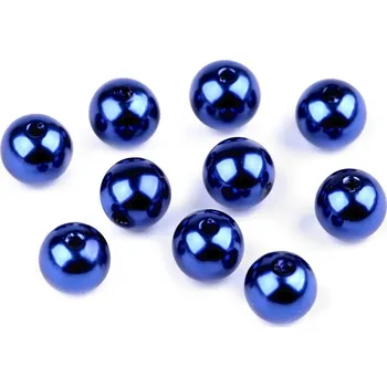 Korálek Plastové voskové korálky / perly Glance Ø10 mm Varianta: F59 modrá berlínská, Balení: 20 g