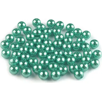 Korálek Plastové voskové korálky / perly Glance Ø8 mm Varianta: F76 mint, Balení: 500 g