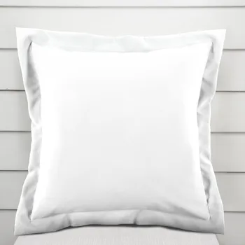Povlak na polštářek Bavlněný povlak na polštář s lemem Moni MO-039 Bílý 50 x 50 cm