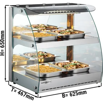 Vinotéka G.Gastro Ohřívací vitrína s 1 policí - 0,62 m - nerezová ocel