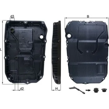 Olejová vana Olejová vana, automatická převodovka MAHLE HX 196KIT