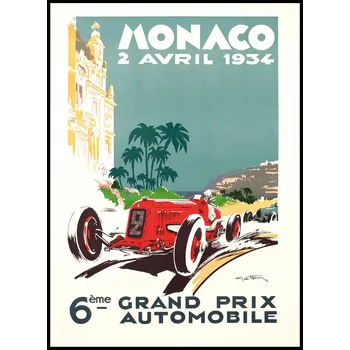 Obraz Plakat Grand Prix Německo 1931 bez rámu 42 x 59,4 cm